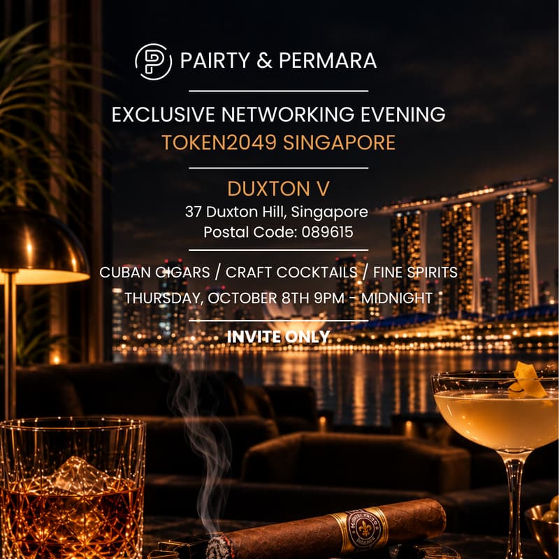 Cover Image for PAIRTY & PERMARA Exclusive Networking Evening Token2049 Singapore