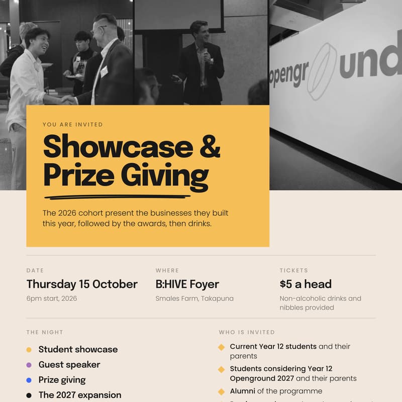 Cover Image for Openground Showcase & PrizeGiving Evening 2026