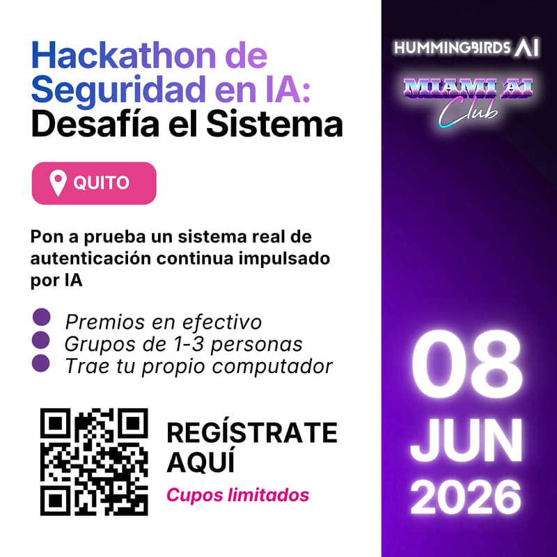 Cover Image for Hackathon de Seguridad en IA: Desafía el Sistema — Quito