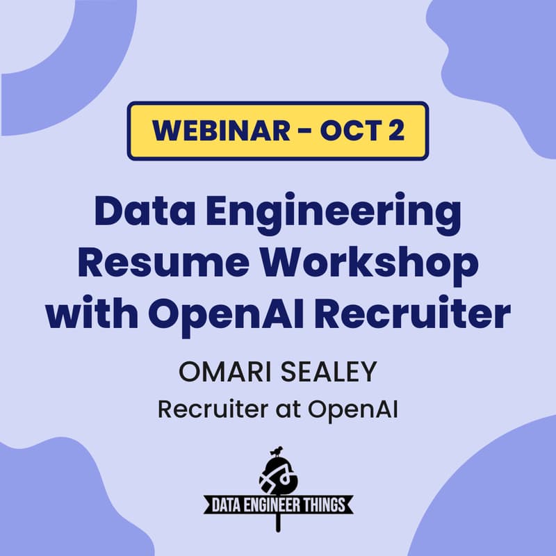Cover Image for DET Webinar: Data Engineering Resume Workshop with OpenAI Recruiter
