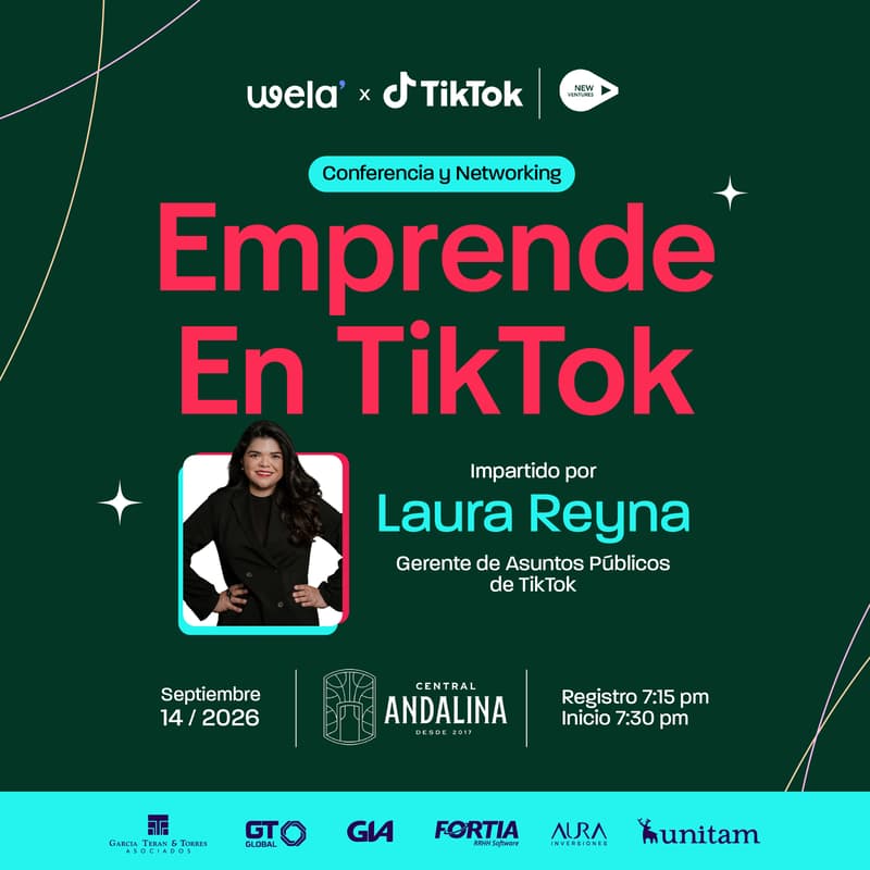 Cover Image for Emprende en TikTok | Evento Trimestral Wela'