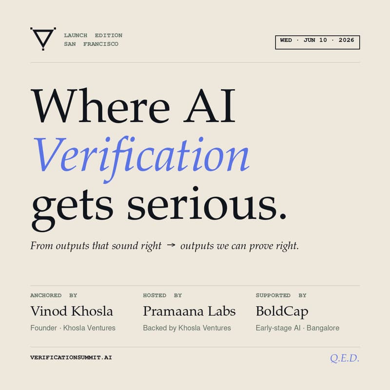 Cover Image for The Verification Summit — Launch Edition · San Francisco