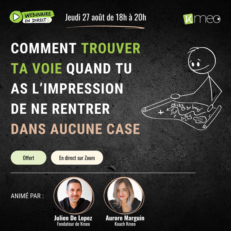 Cover Image for Webinaire - Comment trouver ta voie quand tu as l'impression de ne rentrer dans aucune case