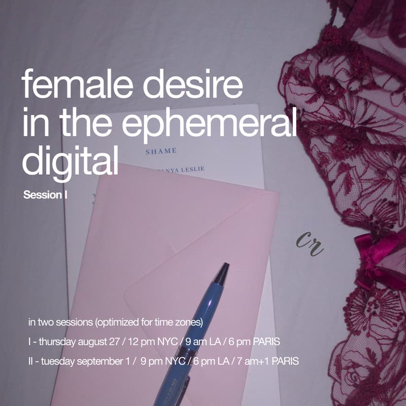 Cover Image for female desire in the ephemeral digital - session I