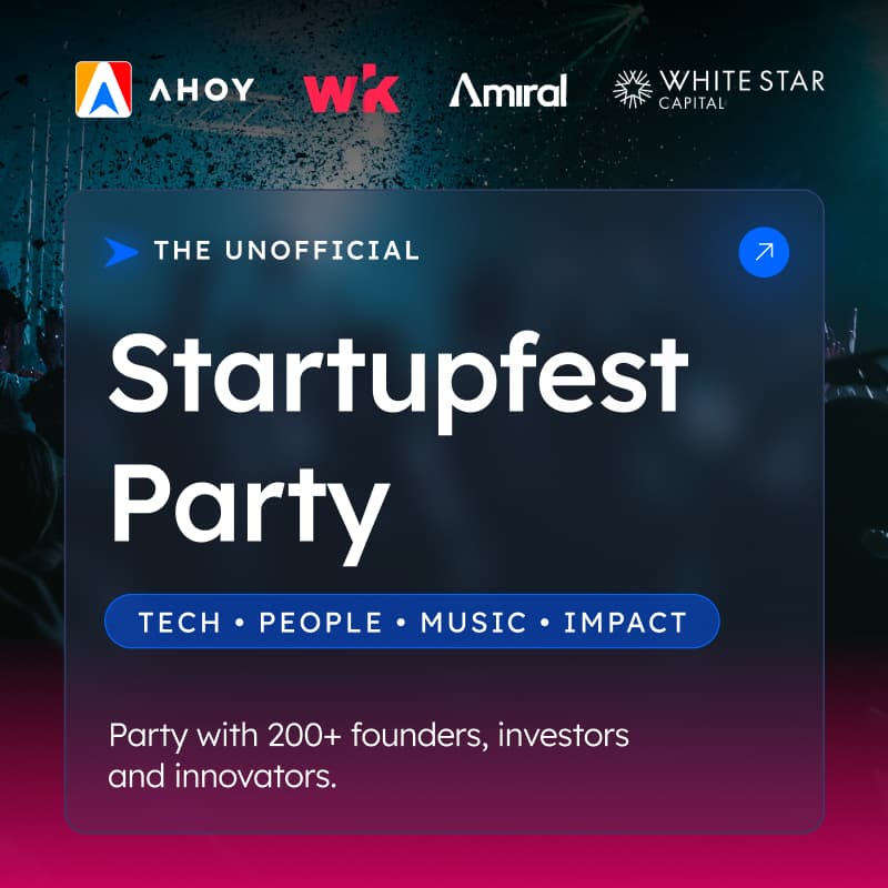 Cover Image for The Unofficial Startupfest Soirée - Hosted by Wrk.com, Ahoy Technology, Amiral Ventures, and Whitestar Capital.