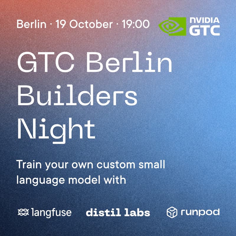 Cover Image for Builders Night: Post-train your own model with distil labs, Langfuse and Runpod