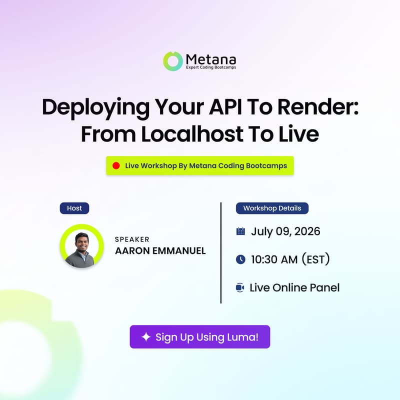 Cover Image for Deploying Your API to Render: From Localhost to Live