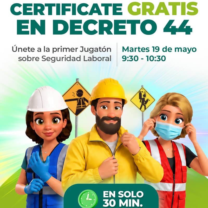 Cover Image for Jugatón: certificate gratis en Decreto 44