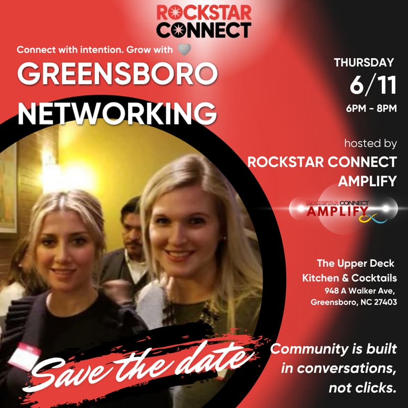 Cover Image for Free Greensboro Rockstar Connect Networking Event (June)