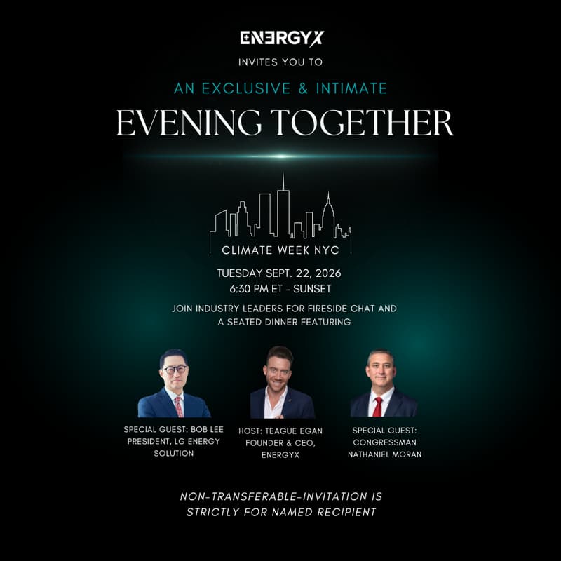 Cover Image for EnergyX Private Dinner | Climate Week NYC