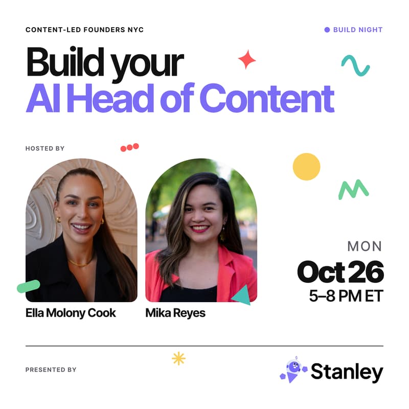 Cover Image for Build Your AI Head of Content · Content-Led Founders NYC