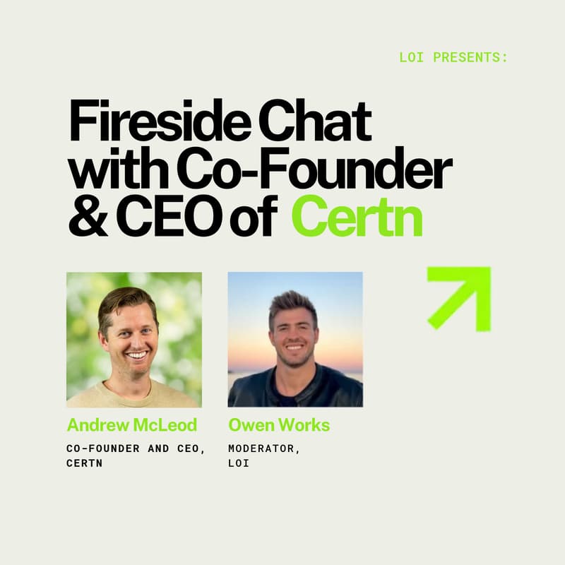 Cover Image for Fireside Chat with the Co-Founder & CEO of Certn