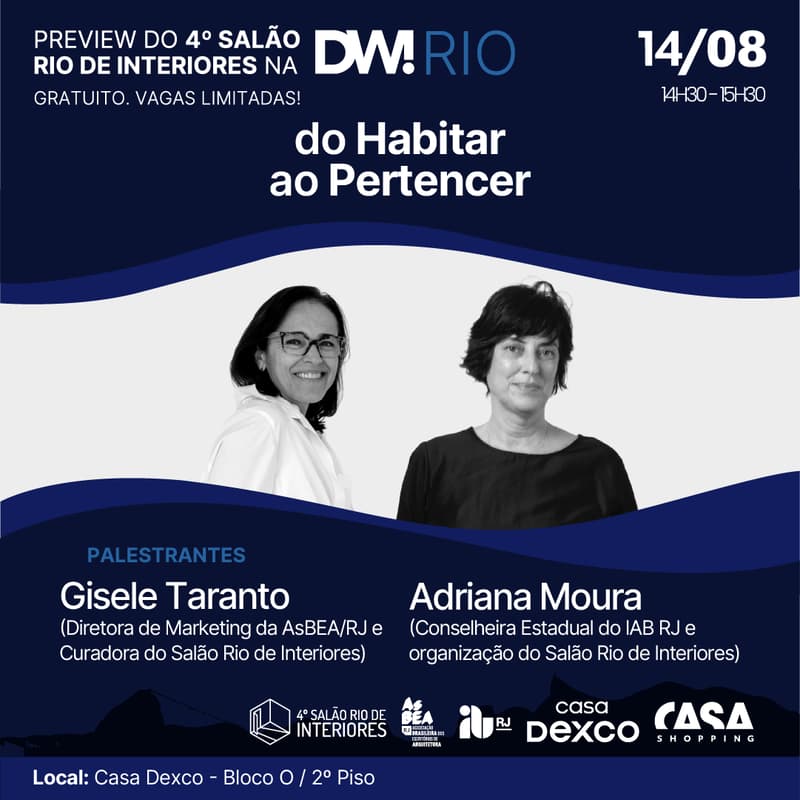 Cover Image for Preview do 4º Salão Rio de Interiores - 14/08 - na Casa Dexco