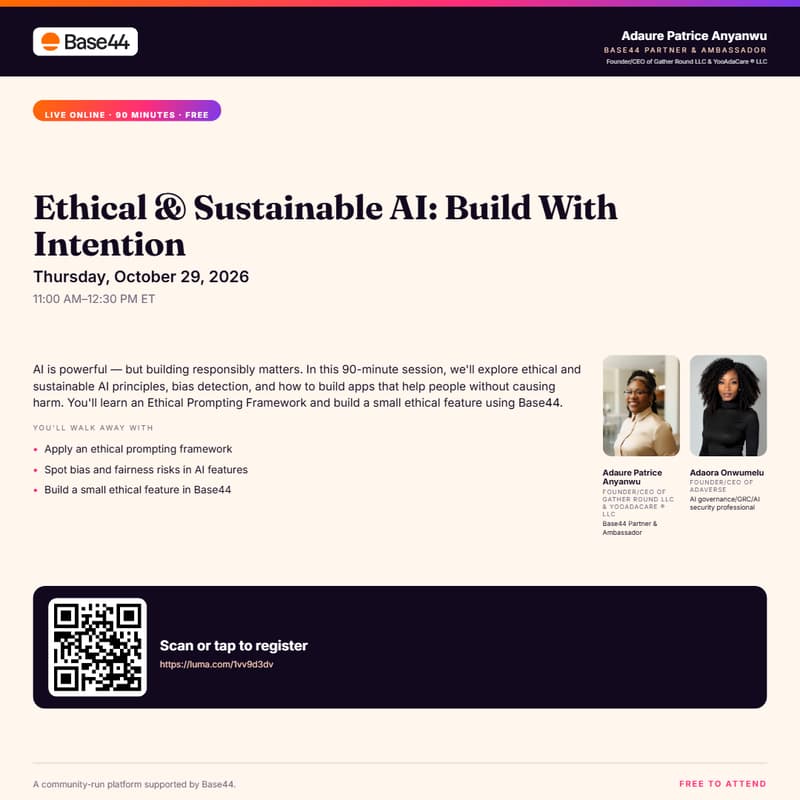Cover Image for Ethical & Sustainable AI: Build With Intention