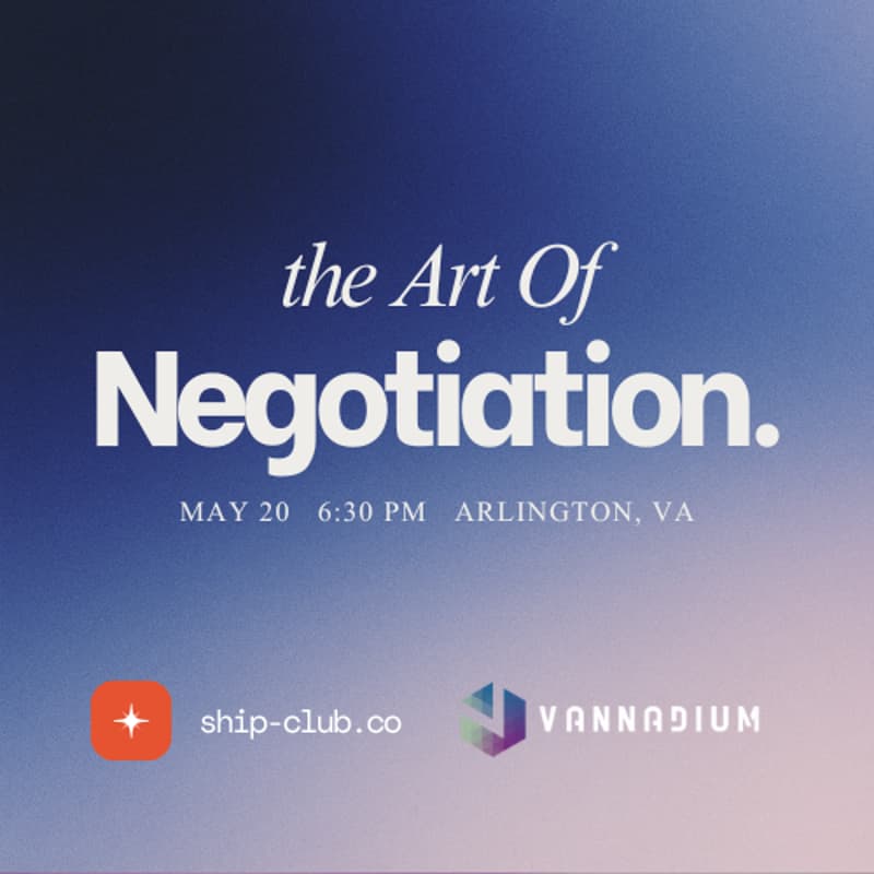 Cover Image for Ship.Club Founder Series: The Art of Negotiation