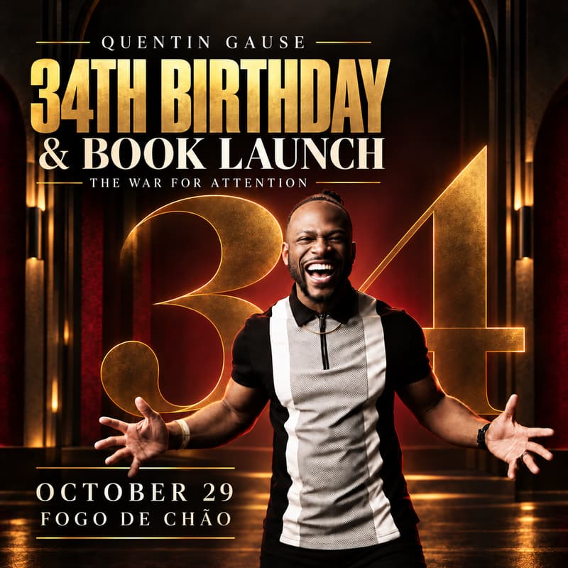 Cover Image for Q's 34th Birthday & New Book Launch