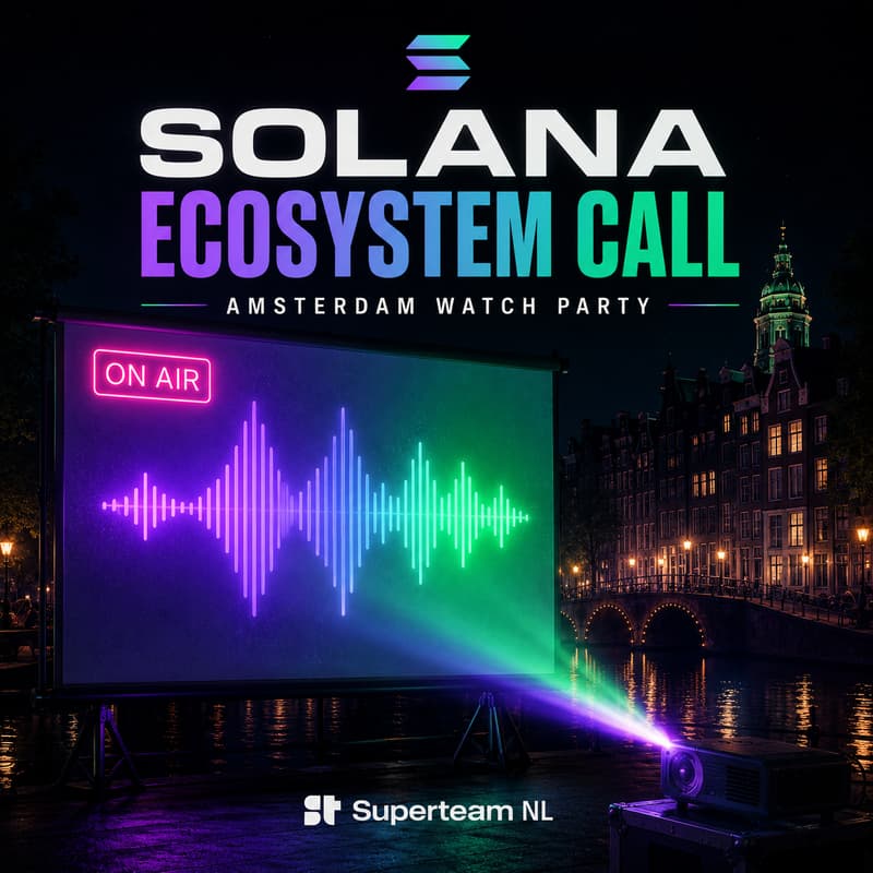 Cover Image for The Solana Ecosystem Call on a BIG screen in Amsterdam