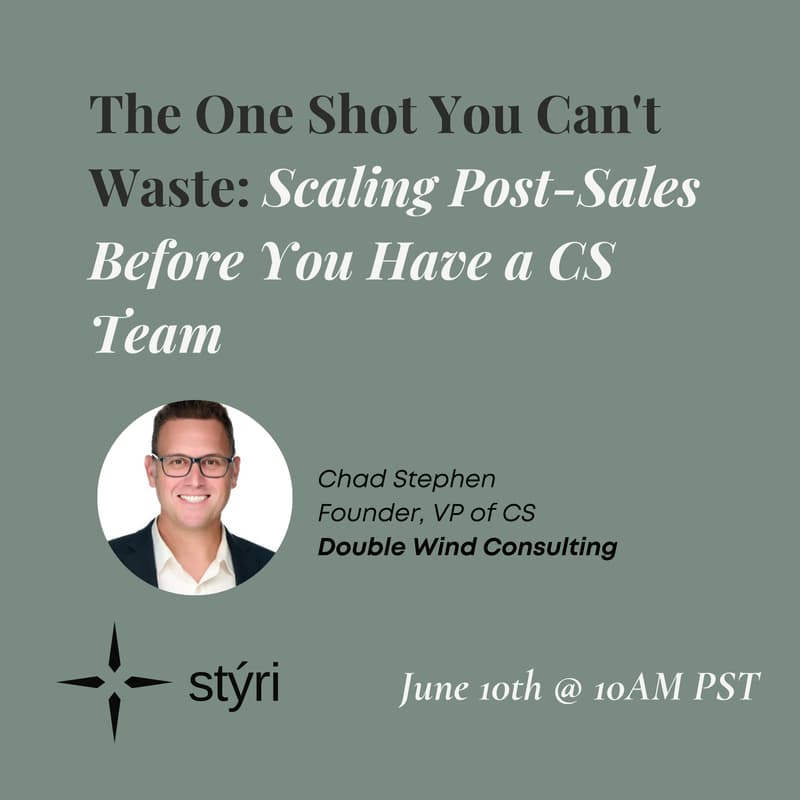 Cover Image for The One Shot You Can't Waste: Scaling Post-Sales Before You Have a CS Team