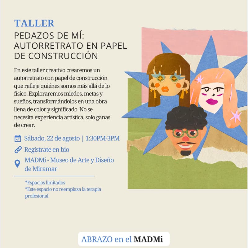Cover Image for Taller: Pedazos de Mí: Autorretrato en Papel de Construcción
