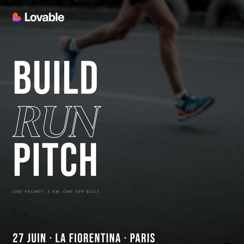 Cover Image for Lovable Run — Build, Run & Pitch