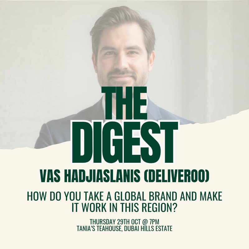 Cover Image for How do you take a global brand and make it work in this region? | The Digest with Vas Hadjiaslanis (Deliveroo)