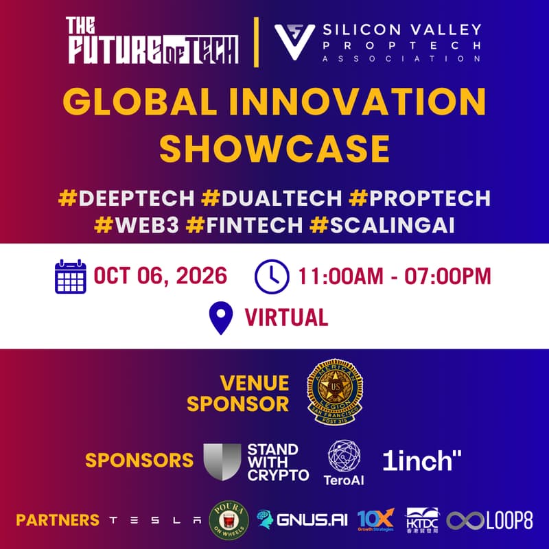 Cover Image for TFOT: Global Innovation Showcase: Deep Tech, Dual Tech, FinTech, Web3, Global Expansion and Scaling at SF War Memorial - Virtual