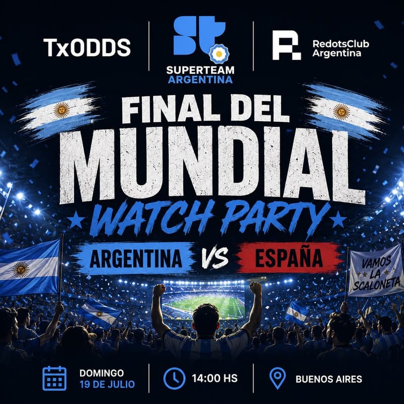 Cover Image for 🇦🇷⚽ Final del Mundial 2026 | Watch Party de Superteam Argentina