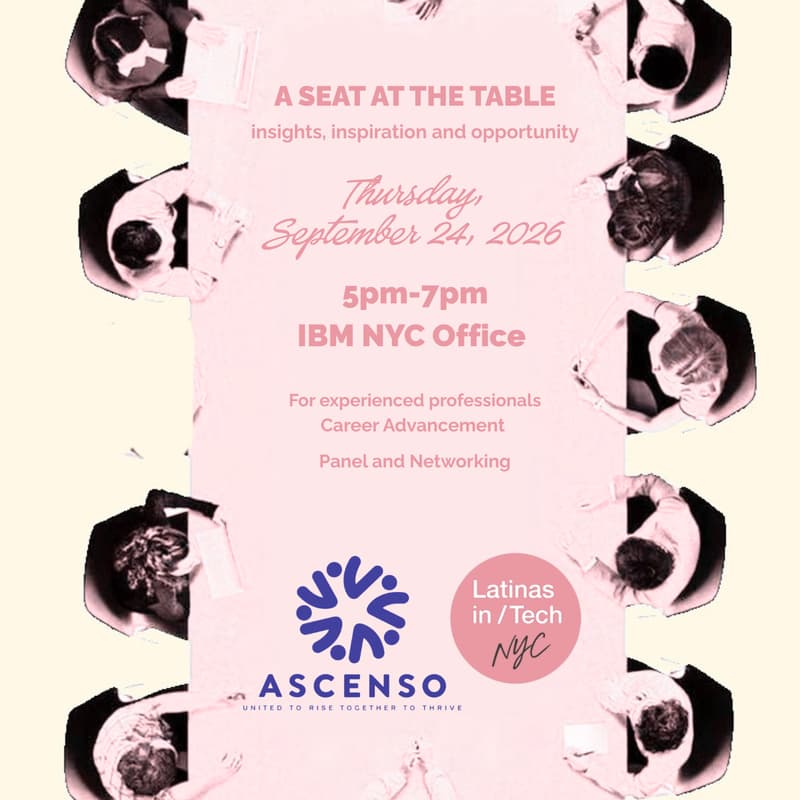 Cover Image for ASCENSO and Latinas in Tech Present: A Seat at the Table