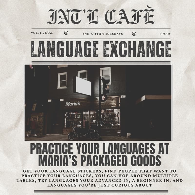 Cover Image for INT'L CAFE at Maria's