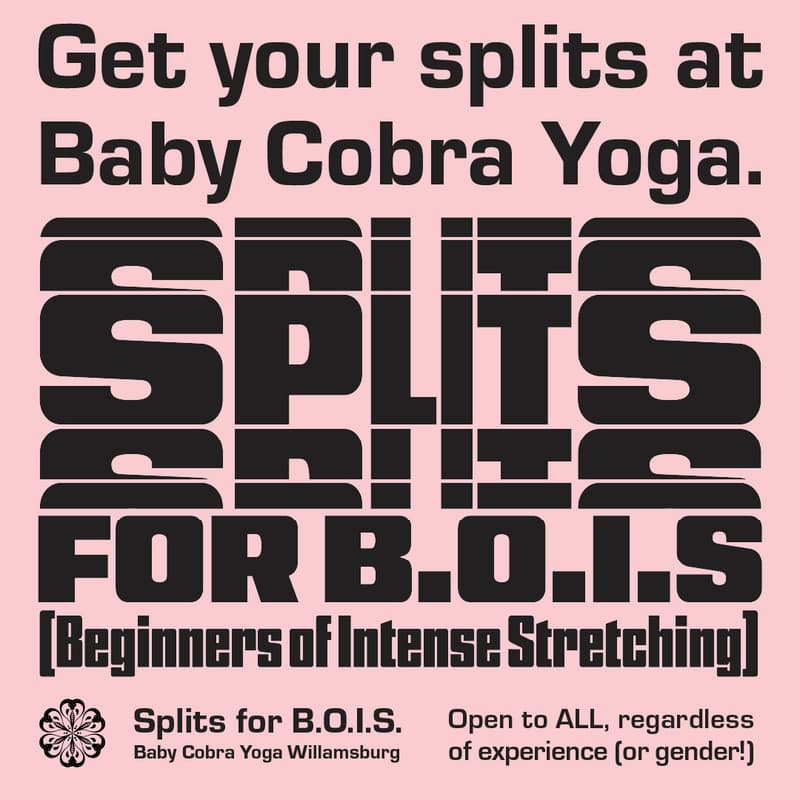 Cover Image for Splits for B.O.I.S. at Baby Cobra Yoga (The First Stretch)