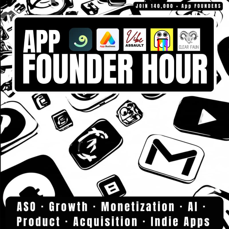 Cover Image for App Business Founder Hour — Live Hot Seats from r/AppBusiness