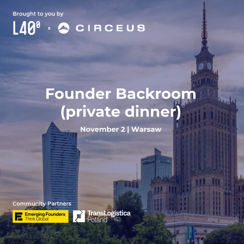 Cover Image for Founder Backroom (private dinner) - Warsaw edition 2026