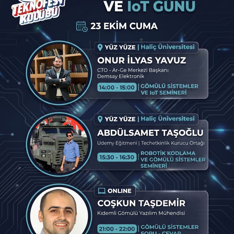 Cover Image for Gömülü Sistemler ve IoT Günü