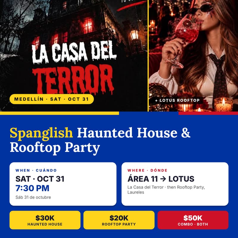 Cover Image for Spanglish Haunted House & Rooftop Party