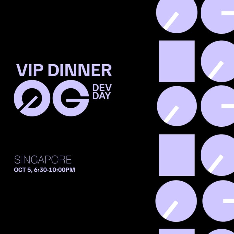 0G Dev Day VIP Reception Dinner