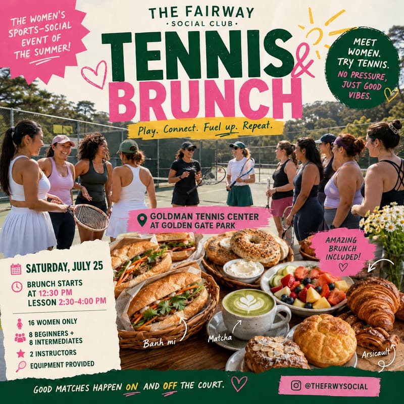 Cover Image for Brunch Before the Baseline: Ladies Tennis & Brunch Social đź©·