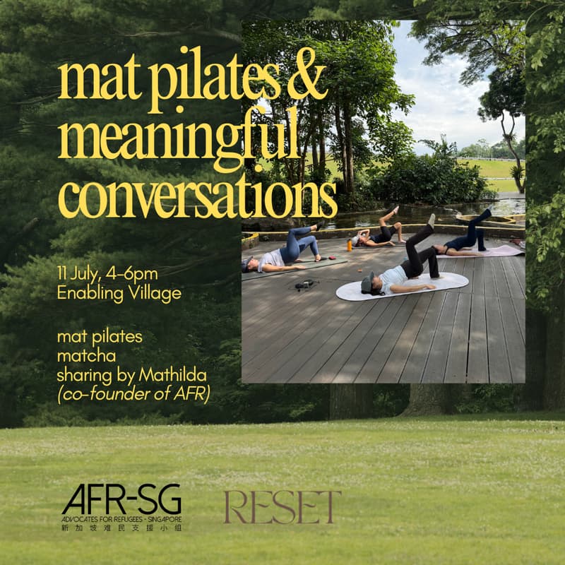 Cover Image for Reset x Advocates For Refugees: Mat Pilates & Matcha