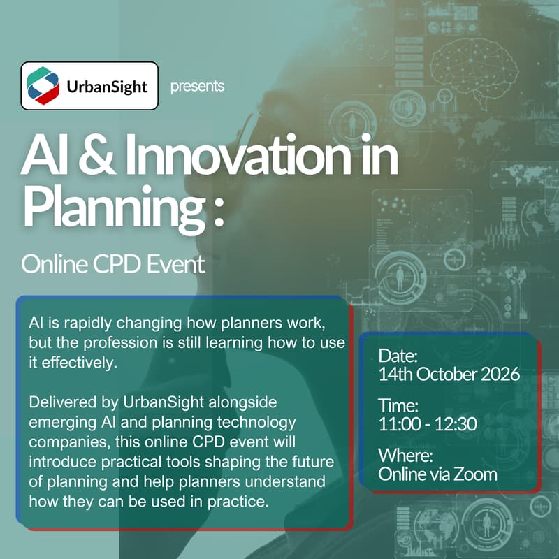 Cover Image for ποΈ AI & Innovation in Planning: Online CPD Event