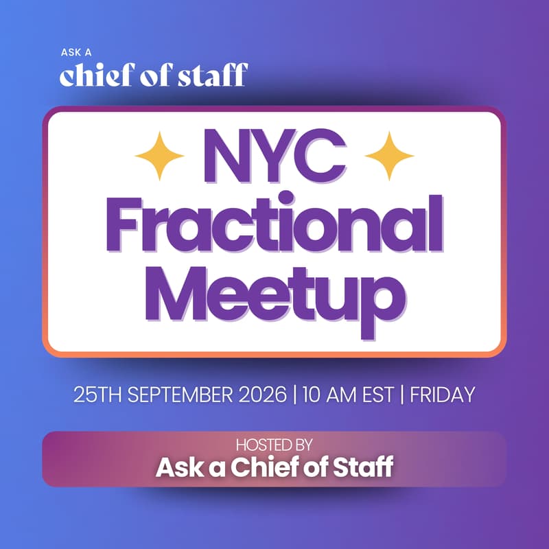 Cover Image for NYC Fractional Meetup: For Operators Who Get It