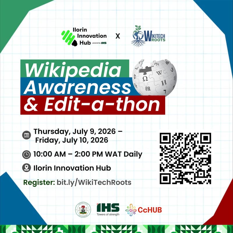 Cover Image for WikiTechRoots: Wikipedia Awareness and Edit-a-thon