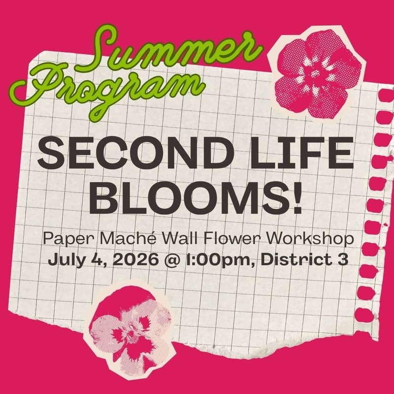 Cover Image for Second Life Blooms! Paper Maché Wall Flower Workshop