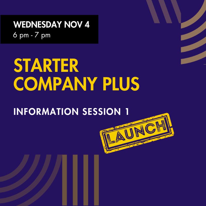 Cover Image for Starter Company Plus Information Session (Option 1) Launch Stream