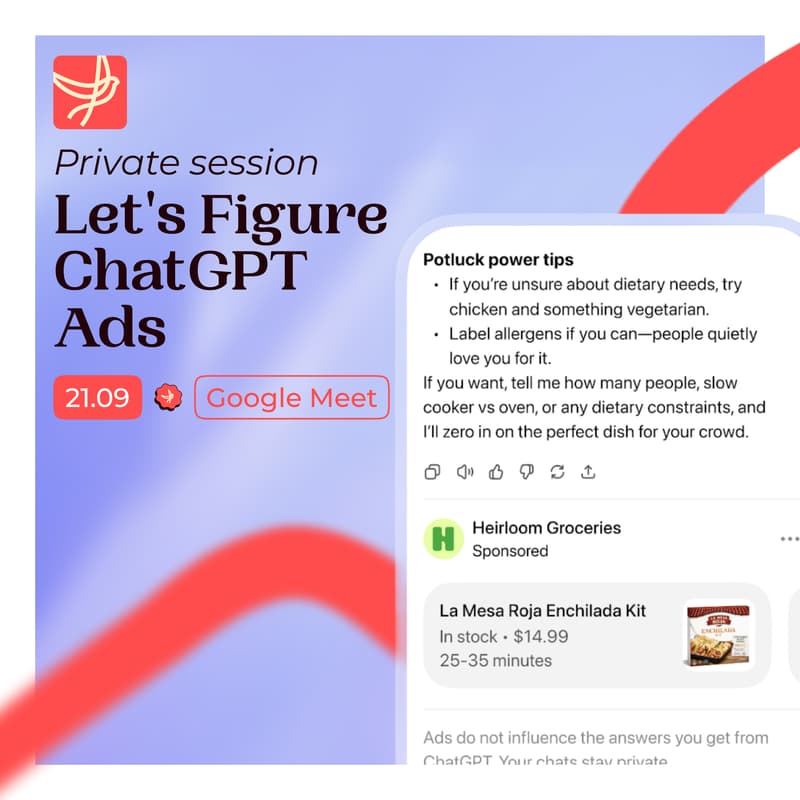 Cover Image for Private Session : Let's Figure ChatGPT Ads Out - Together