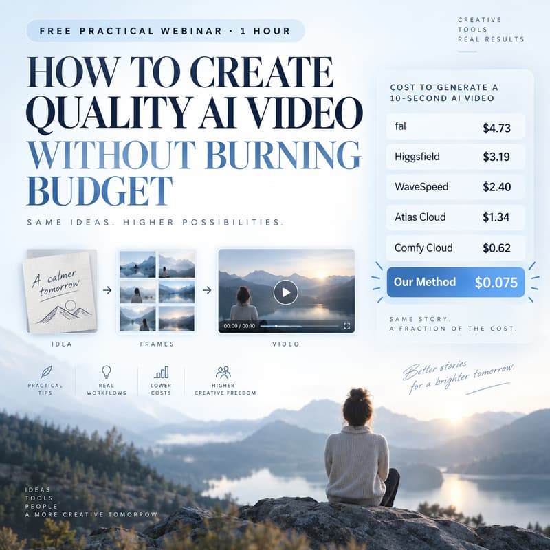 Cover Image for How to Create Quality AI Video Without Burning Budget | Free Practical Webinar