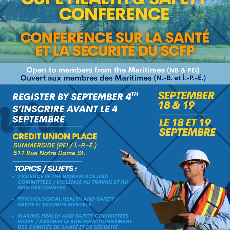 Cover Image for CUPE Health & Safety Conference / Conférence sur la santé et la sécurité du SCFP