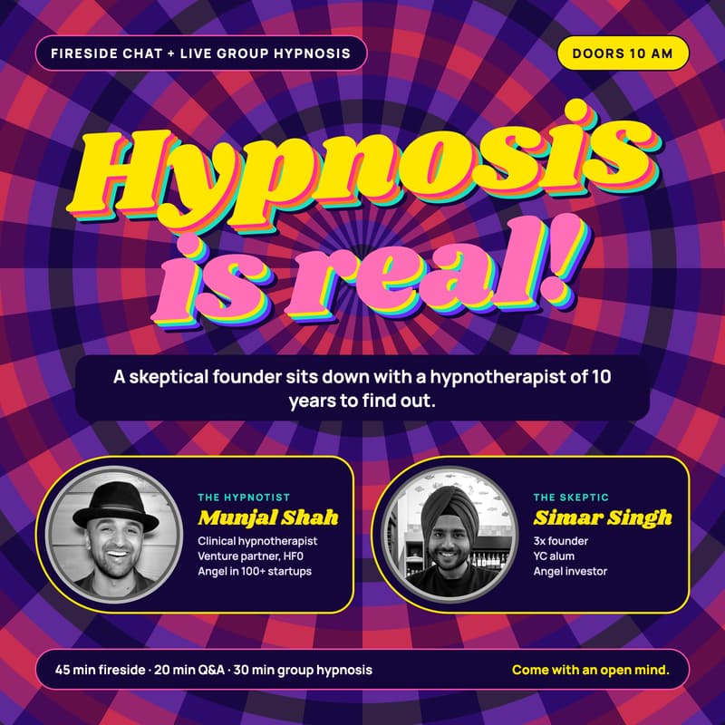 Cover Image for Hypnosis is Real - Fireside Chat and Group Hypnosis Session