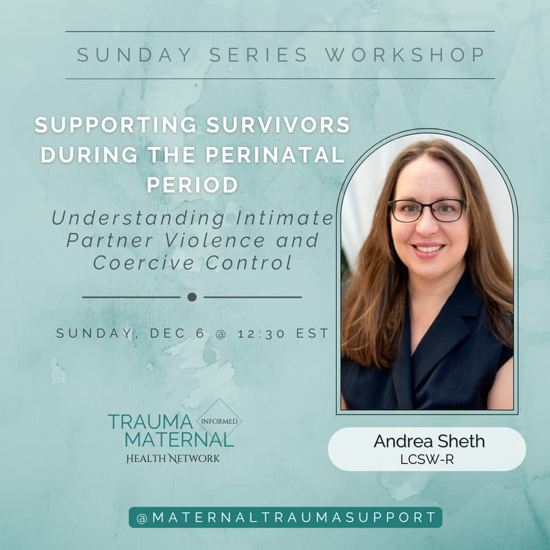 Cover Image for Supporting Survivors During the Perinatal Period: Understanding Intimate Partner Violence and Coercive Control
