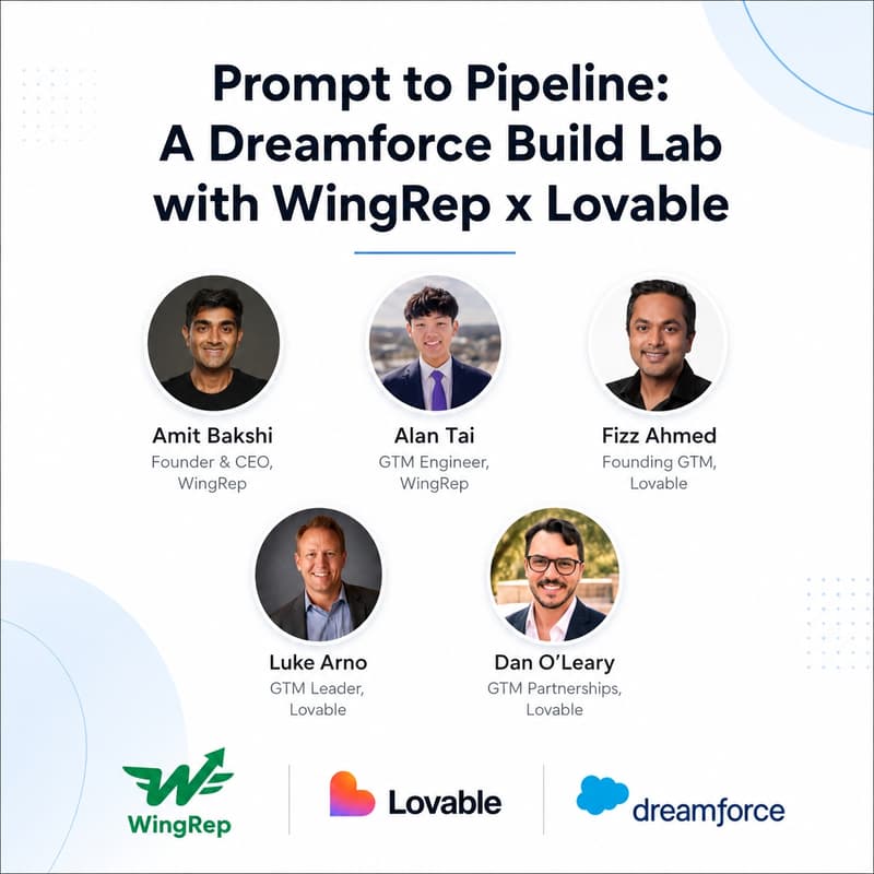 Cover Image for Prompt to Pipeline: A Dreamforce Build Lab with WingRep x Lovable