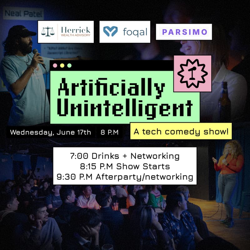 Cover Image for Artificially Unintelligent: SF Tech Comedy Show (June)