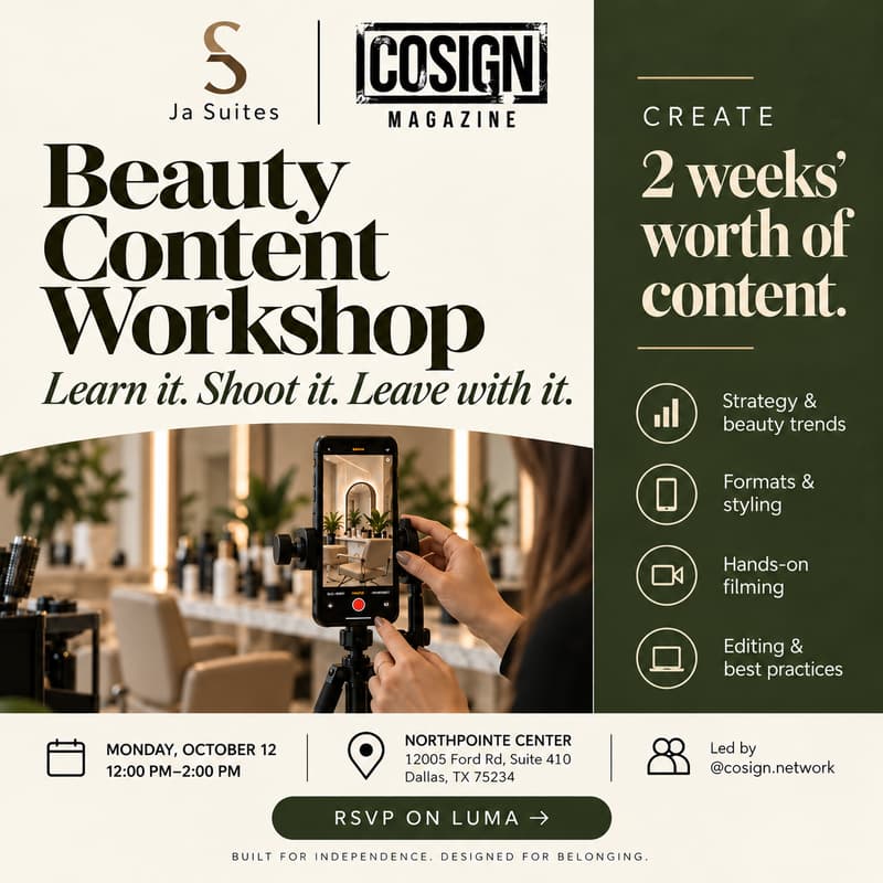 Cover Image for Beauty Content Workshop by COSIGN